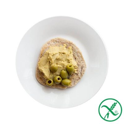 Atelier Smaku - vegan i gluten free sklep online poleca: Bezglutenowy i wegański hummus z zielonymi oliwkami, kategoria: Pasty i przetwory